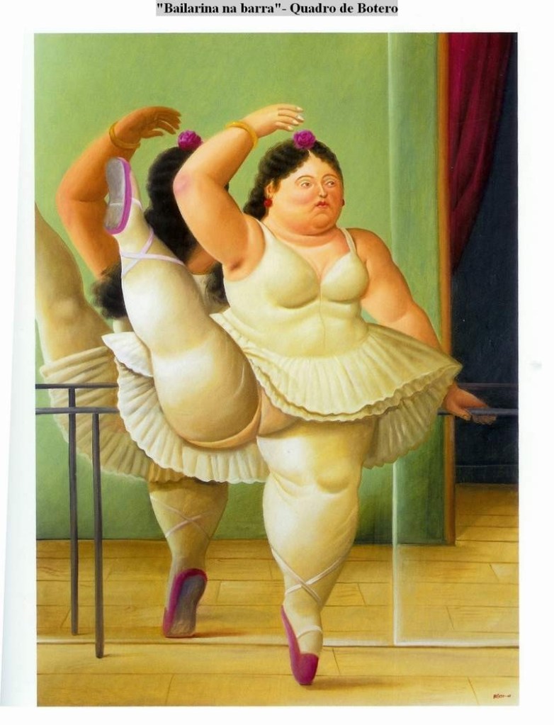 Botero gordinhas dançarinas no bar