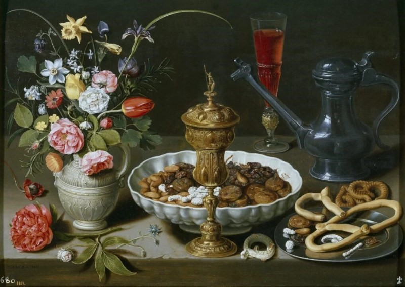 Pintura barroca pintora mulher Clara Peeters